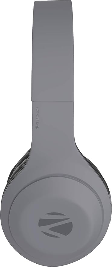 ZEBRONICS Zeb Duke 101 Wireless Headphone with Mic, Supporting Bluetooth 5.0, AUX Input Wired Mode, mSD Card Slot, Dual Pairing, Over The Ear & 12 hrs Play Back time,FM, Media/Call Controls (Grey) ZEBRONICS Zeb Duke 101 Wireless Headphone with Mic, Supporting Bluetooth 5.0, AUX Input Wired Mode, mSD Card Slot, Dual Pairing, Over The Ear & 12 hrs Play Back time,FM, Media/Call Controls (Grey)